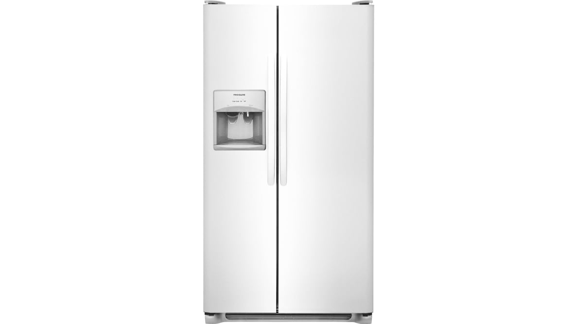 The Frigidaire FFSS2615TS side-by-side refrigerator