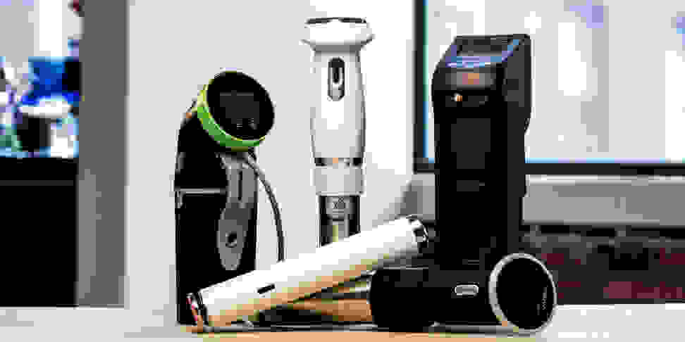 Nomiku, Gourmia, PolyScience, Anova, and ChefSteps Joule immersion circulators