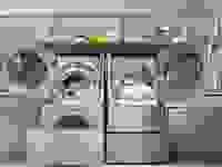 The LG WM9000HVA front load washer DLEX9000V dryer.