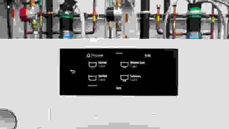 A close-up of the W1's touch controls.