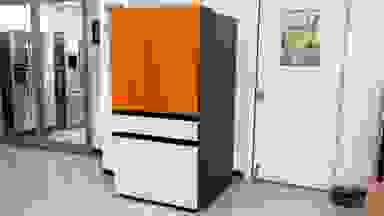 The Samsung Bespoke RF29BB8600AP sitting in the Reviewed lab testing area