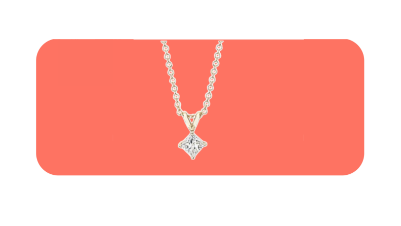 A Blue Nile Lab Grown Diamond Solitaire 14K gold pendant